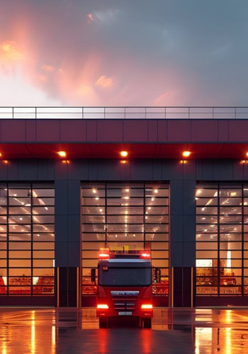 Fire station in Dnipro, Ukraine